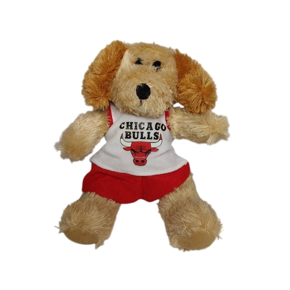 NBA Chicago Bulls Plush Dog 2005 Good Stuff Tan Puppy Stuffed Animal 9 inch